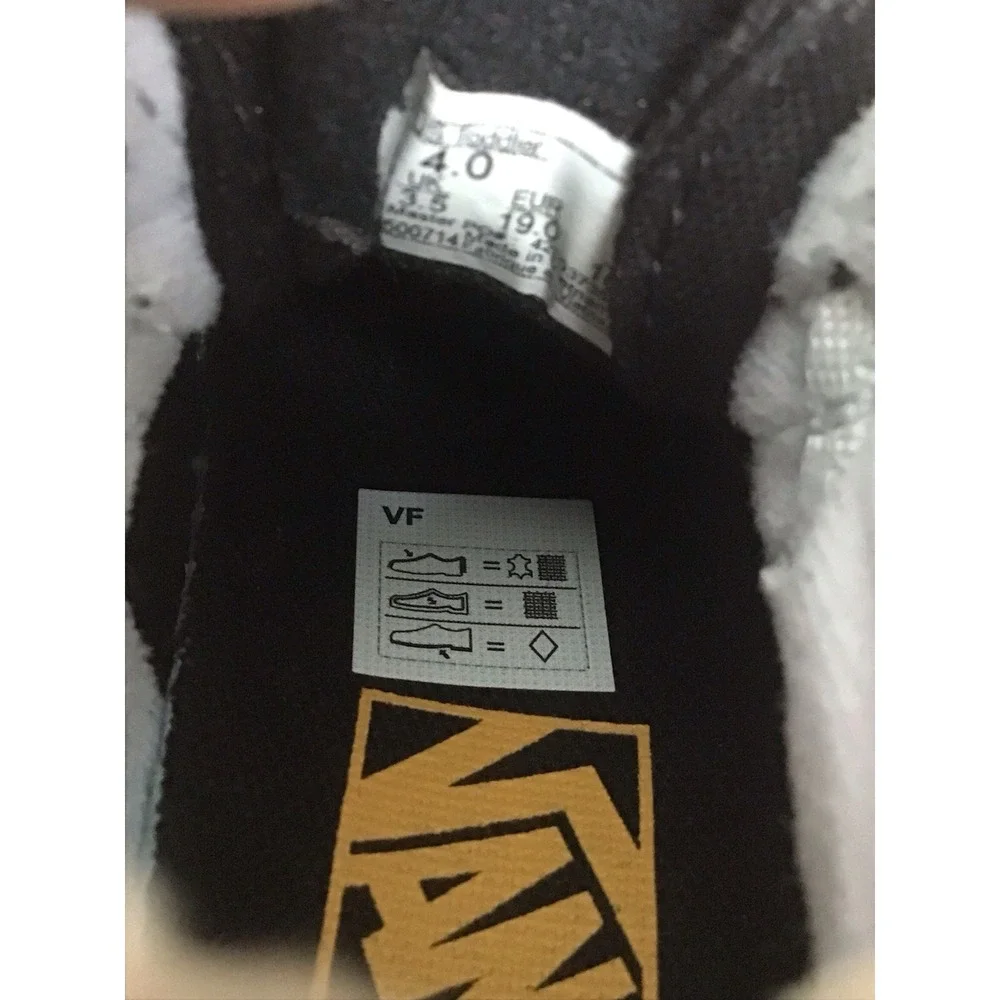 Vans Sk8-Hi Zip Ditsy Floral Black/Multi Toddler Size 4 Sneakers Zip Back